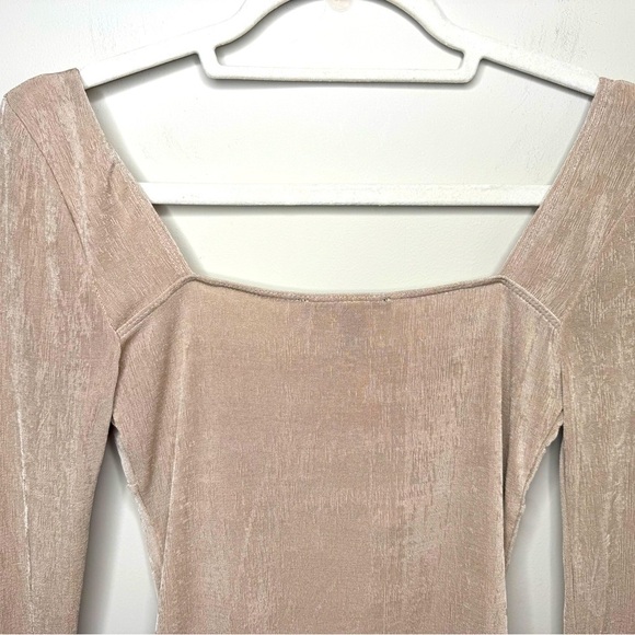 Corset Style Bodysuit  Tan Size Small - Picture 4 of 5
